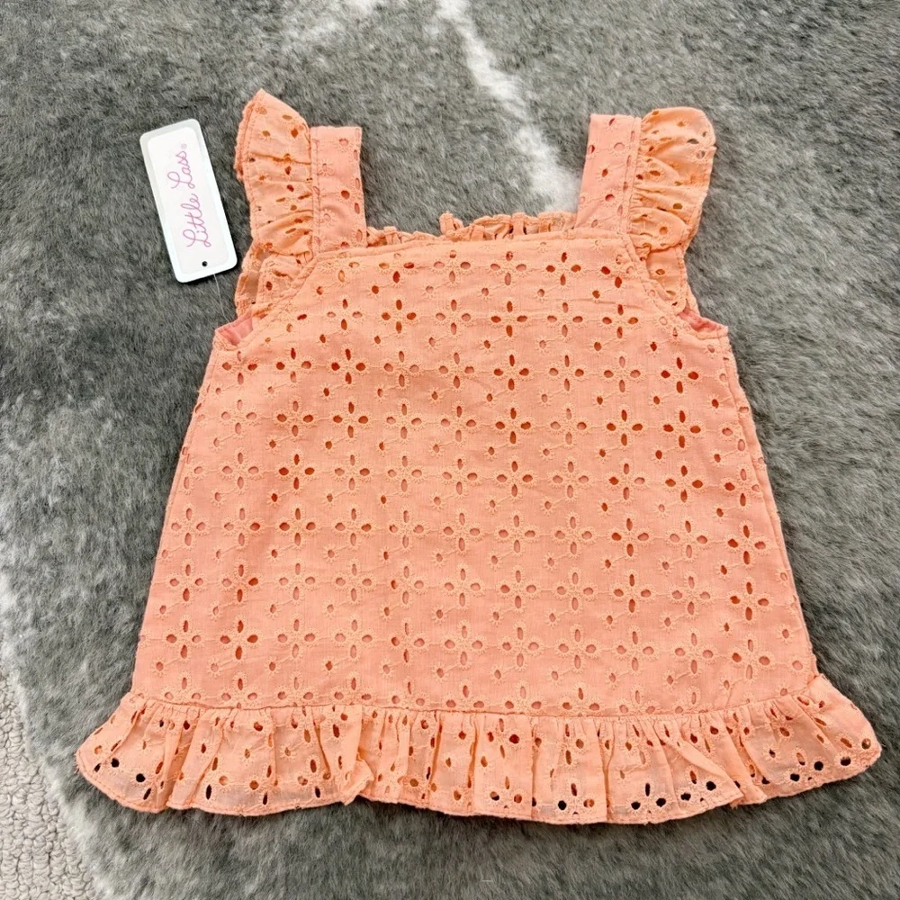 NWT Little Lass Eyelet and Carters Tropical Tops 3T